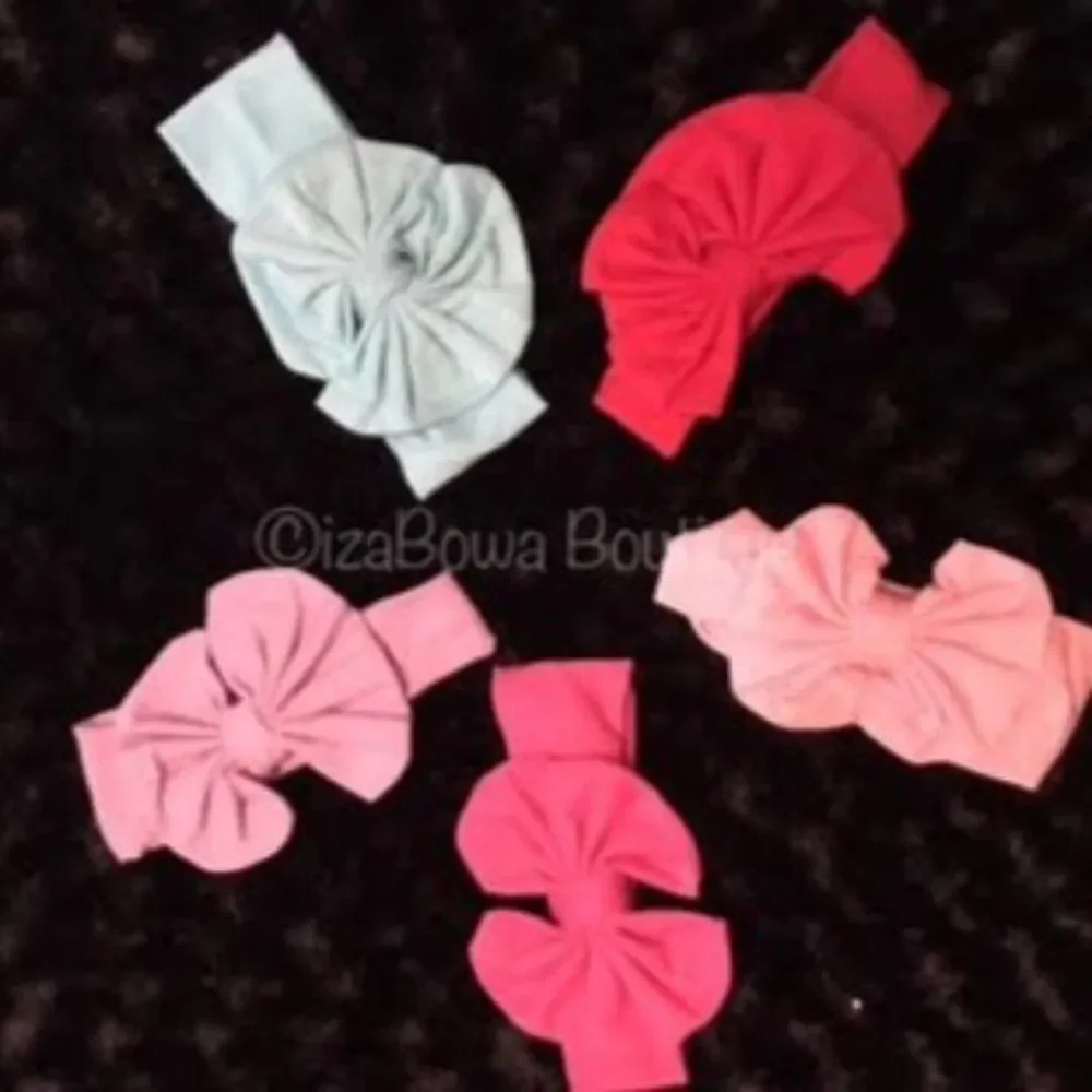 Peach Cotton Big Bow Headband  PECMES  Handmade NWT Boutique